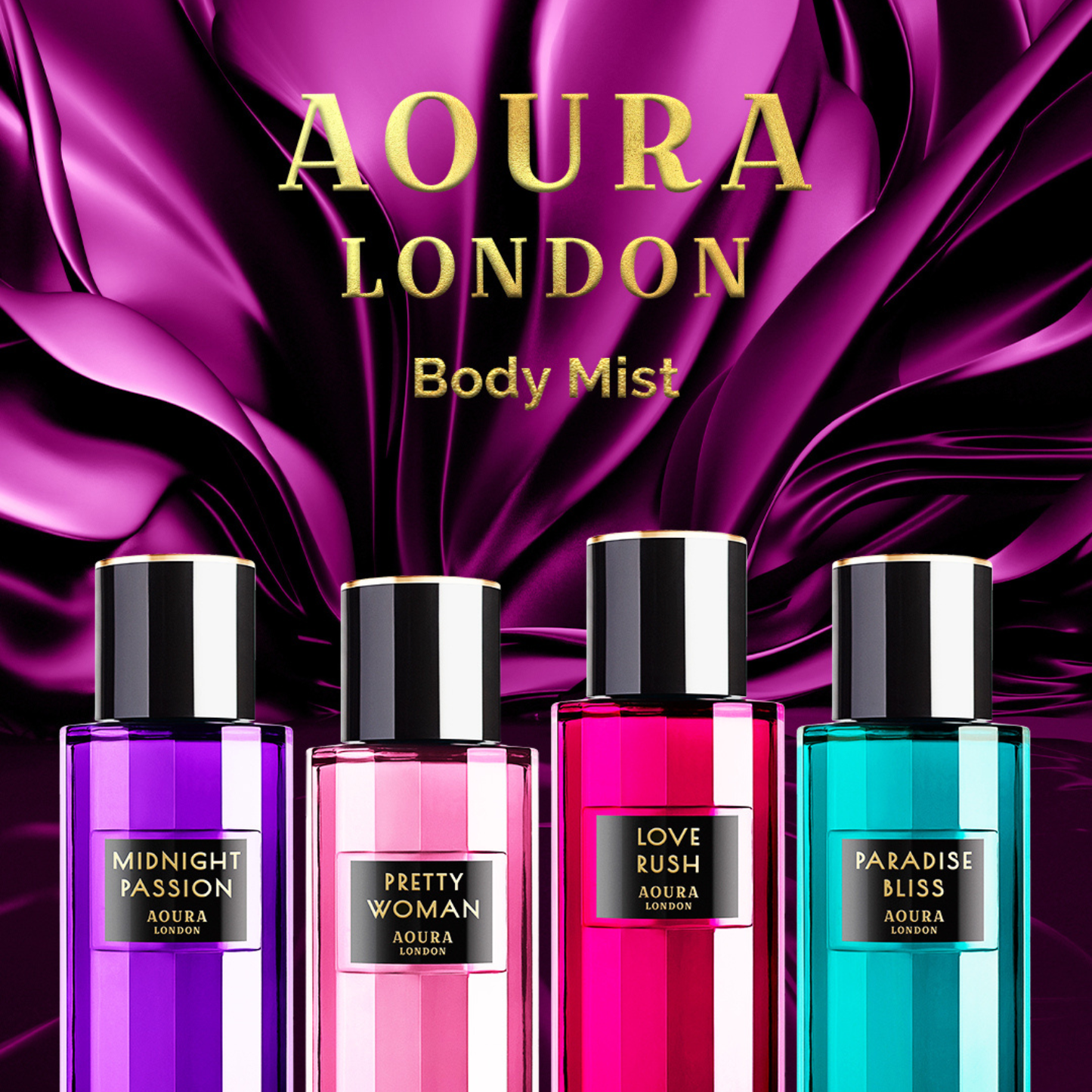 Aoura London Body Mist 4 x 60ml Giftset (sensual scents set)
