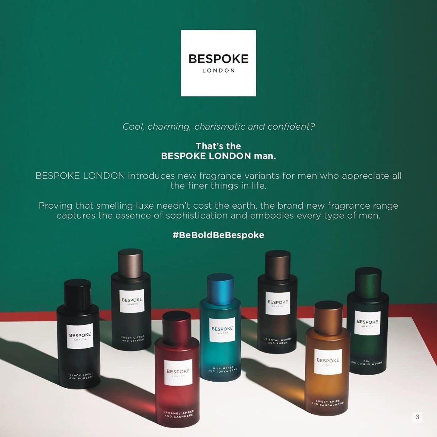 Bespoke London Aquatic Herbs and Driftwood Eau de Parfum for Men 100ml