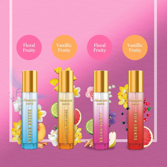 Heaven Scent Women's EDT 4 x 15ml Premium Giftset