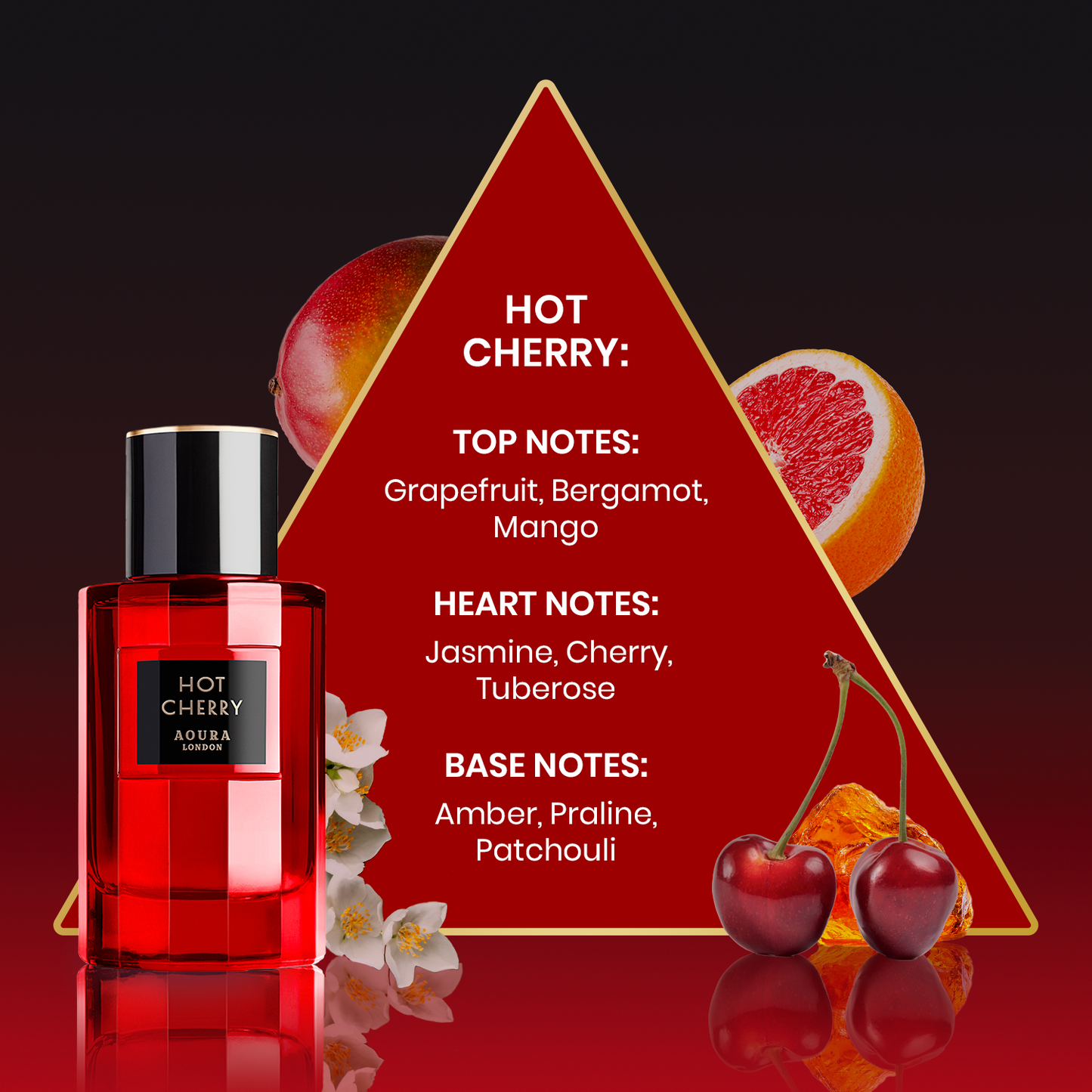 Hot Cherry Aoura London Eau De Parfum 100ml